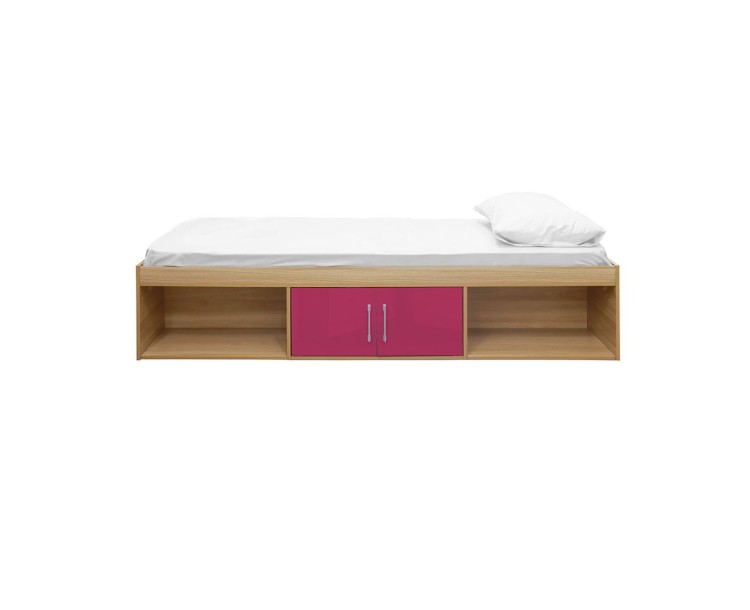 Bedroom Dakota Oak Pink High Gloss Fronts Cabin Bed