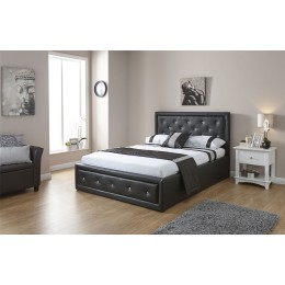 Hollywood 5FT Kingsize Bed 150cm Bedframe Gas Lift Black