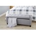 Grey Fabric Verona Ottoman Storage Bench Box