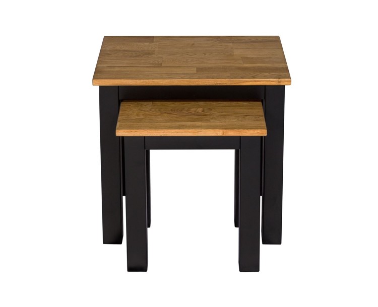 Copenhagen Nest of Tables Black Frame-Oiled Wood