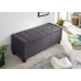 Charcoal Grey Fabric Verona Ottoman Storage Bench Box