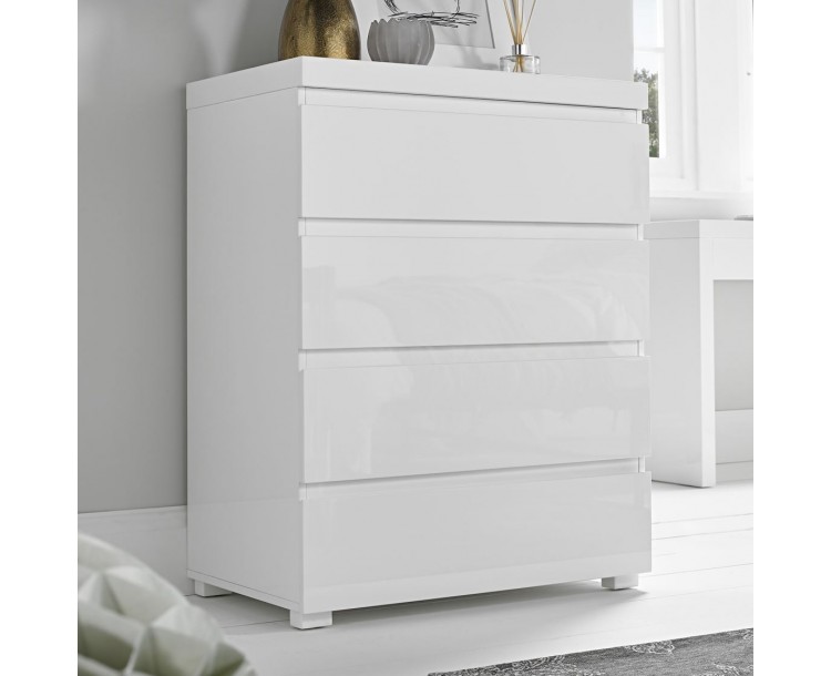 Puro Classic White Bedroom 4 Drawer Chest