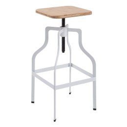 Shoreditch White Bar Stool Rising Seat