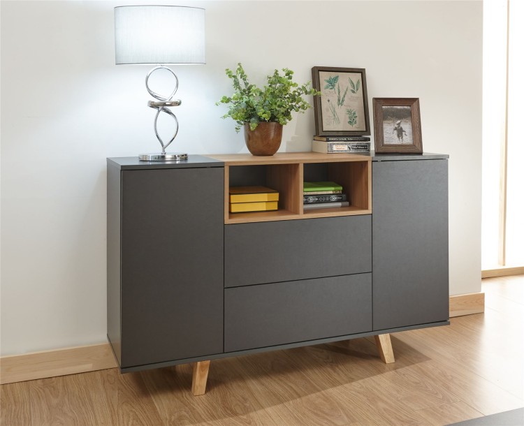 Modena Grey Compact Sideboard Console