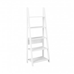 Tiva White Contemporary Ladder Bookcase