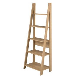 Tiva Stylish Oak Ladder Bookcase