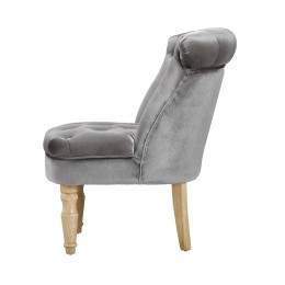 Charlotte Silver Soft Velvet Chair