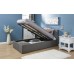 Grey Fabric 3FT Single 90cm End Lift Storage Bed Frame