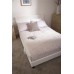 White Faux Leather 4FT6 Double 135cm Bed in A Box