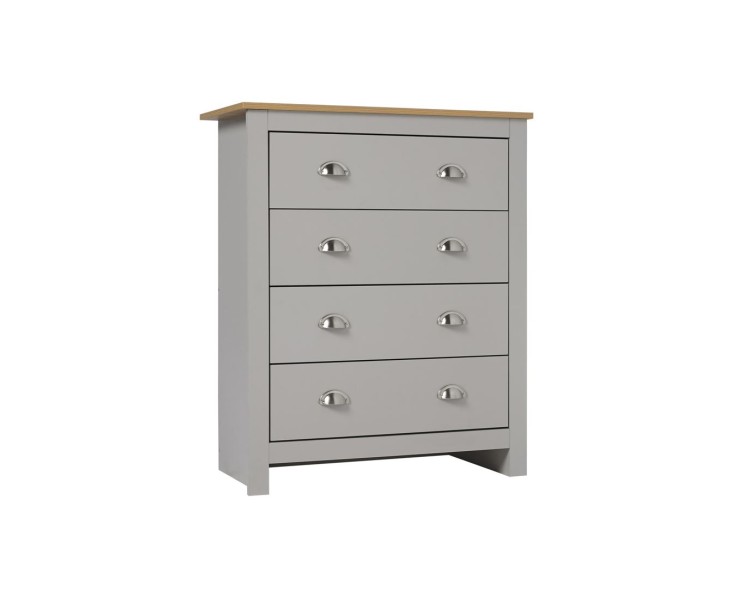 Lancaster Bedroom Set Grey Oak Wardrobe Drawer Chest Bedside