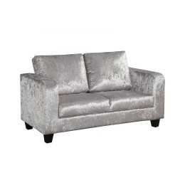 Sofa in A Box Silver Crushed Velvet