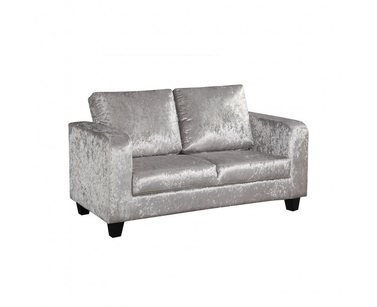 Sofa in A Box Silver Crushed Velvet