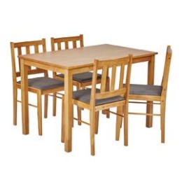 Trinity Solid Oak Dining Set Slim Legs