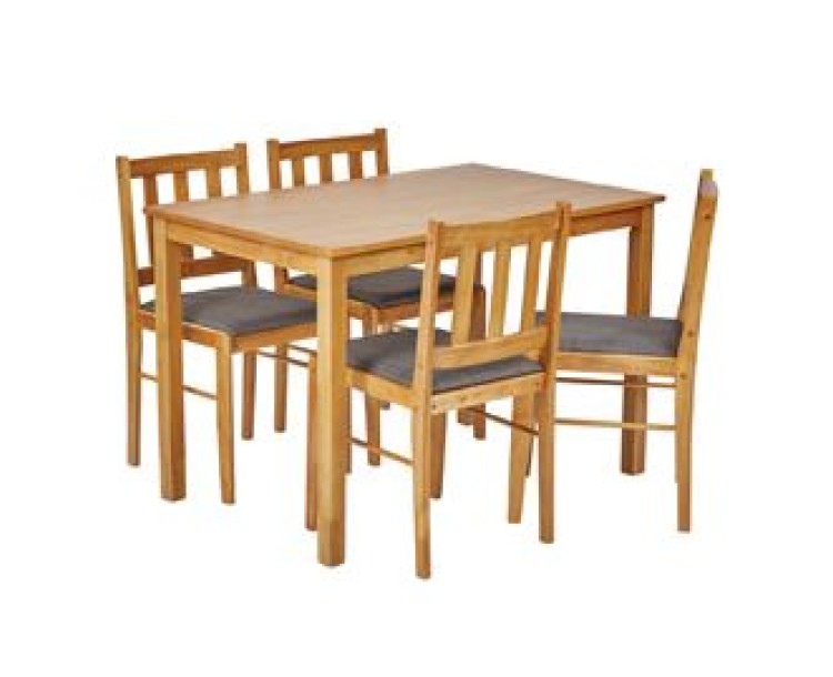 Trinity Solid Oak Dining Set Slim Legs