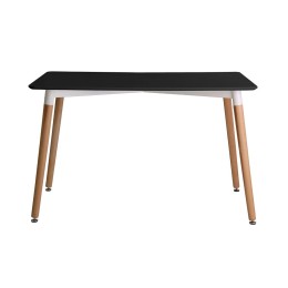 Retro Elegant Dining Table Matt Black