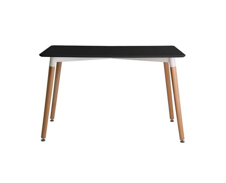 Retro Elegant Dining Table Matt Black