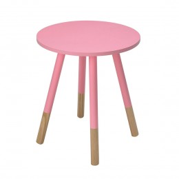 Costa Stylish Pink Wood Side Table