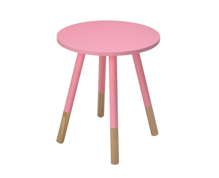 Costa Stylish Pink Wood Side Table