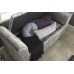 Verona Window Seat Grey Crushed Velvet