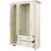 Lancaster 3 Door 2 Drawer Wardrobe Bedroom Furniture Cream