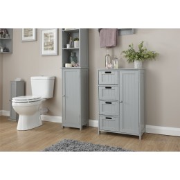 Grey 4 Drawer 1 Door Colonial Multi Storage Bathroom Unit