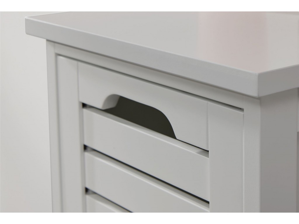 Grey Bergen Scandinavian 3 Drawer Slim Occasional Storage Unit