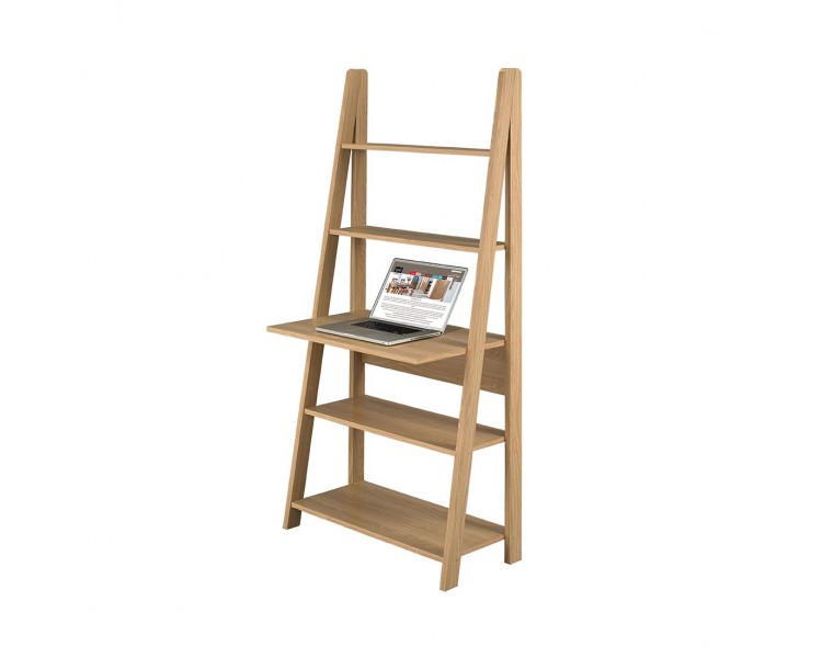 Versatile Contemporary Tiva Ladder Desk Oak