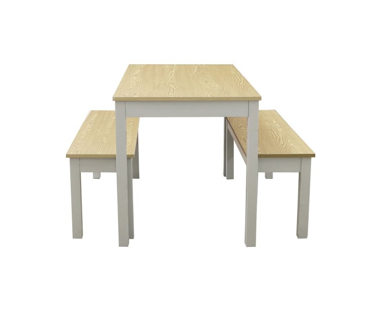 Ohio Grey Oak Dining Set 4 People Sitting