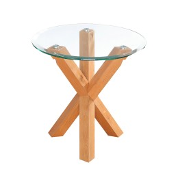 Oporto Lamp Table with Oak Legs