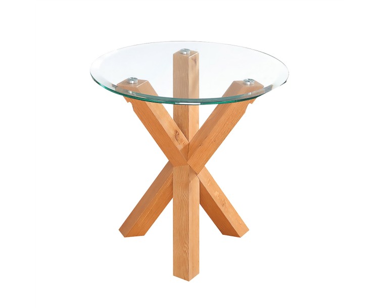 Oporto Lamp Table with Oak Legs