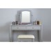 Contemporary Grey Hattie 2 Drawer Dressing Table And Matching Stool Set