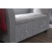 Verona Diamante Grey Chenille Lift Up Storage Window Seat