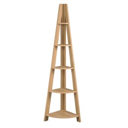 Tiva Corner Ladder Shelving Oak