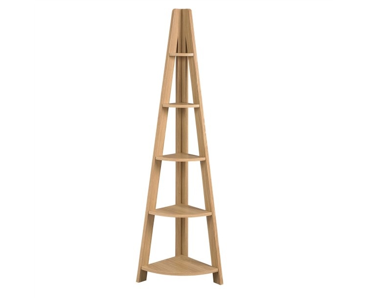 Tiva Corner Ladder Shelving Oak