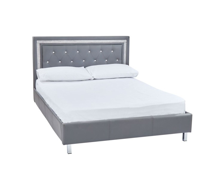 Crystalle 4FT6 Double Bed Grey