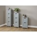 Colonial 4 Drawer Slim Chest in Grey