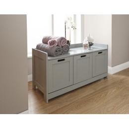 Classic Colonial Grey 3 Door Bathroom Storage Unit