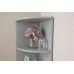 Colonial Corner Wall Shelf Unit with Grey finish