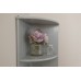 Colonial Corner Wall Shelf Unit with Grey finish