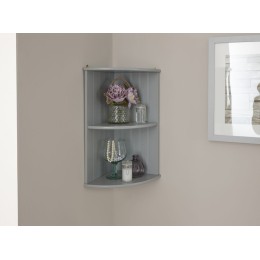 Colonial Corner Wall Shelf Unit with Grey finish