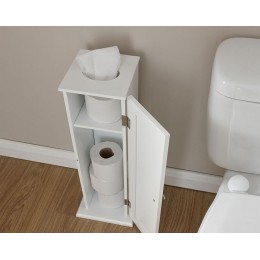 Colonial Toilet Roll Cupboard in White