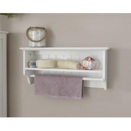 Colonial Towel Rail Shelf with White or Grey finish