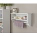 Colonial Towel Rail Shelf with White or Grey finish