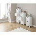 Colonial 3 Drawer Slim Chest Bathroom Storage in White