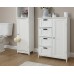 Colonial Wood 4 Drawer / 1 Door Bathroom Unit in White