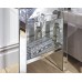 Venetian 1 Drawer Bedside Table Cabinet Clear Mirror Finish