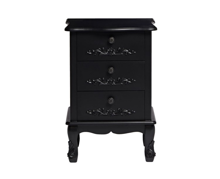 Antoinette 3 Drawer Chest Black