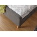 Grey Hopsack Fabric Bedstead 3ft Ashbourne Upholstered 