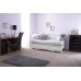 Madison Metal Day Bed With Trundle White Finish