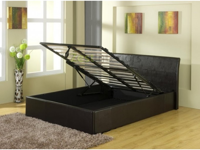 Detroit End Gas Lift Black Storage Bed 3FT 4FT 4FT6 5FT Detroit End Gas Lift Black Storage Bed 3FT 4FT 4FT6 5FT